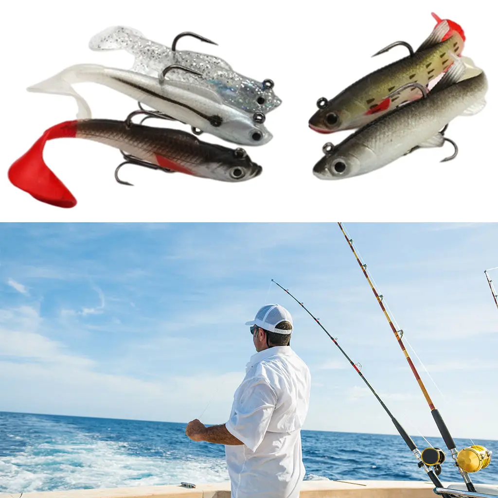 5 шт. мягкие рыболовные приманки в коробке | Спорт и развлечения