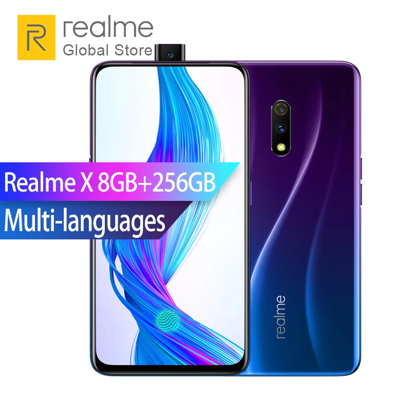 Realme X 8 ГБ Оперативная память 256 Встроенная Snapdragon 710 Octa Core 6 53 &quotAMOLED Полный Экран