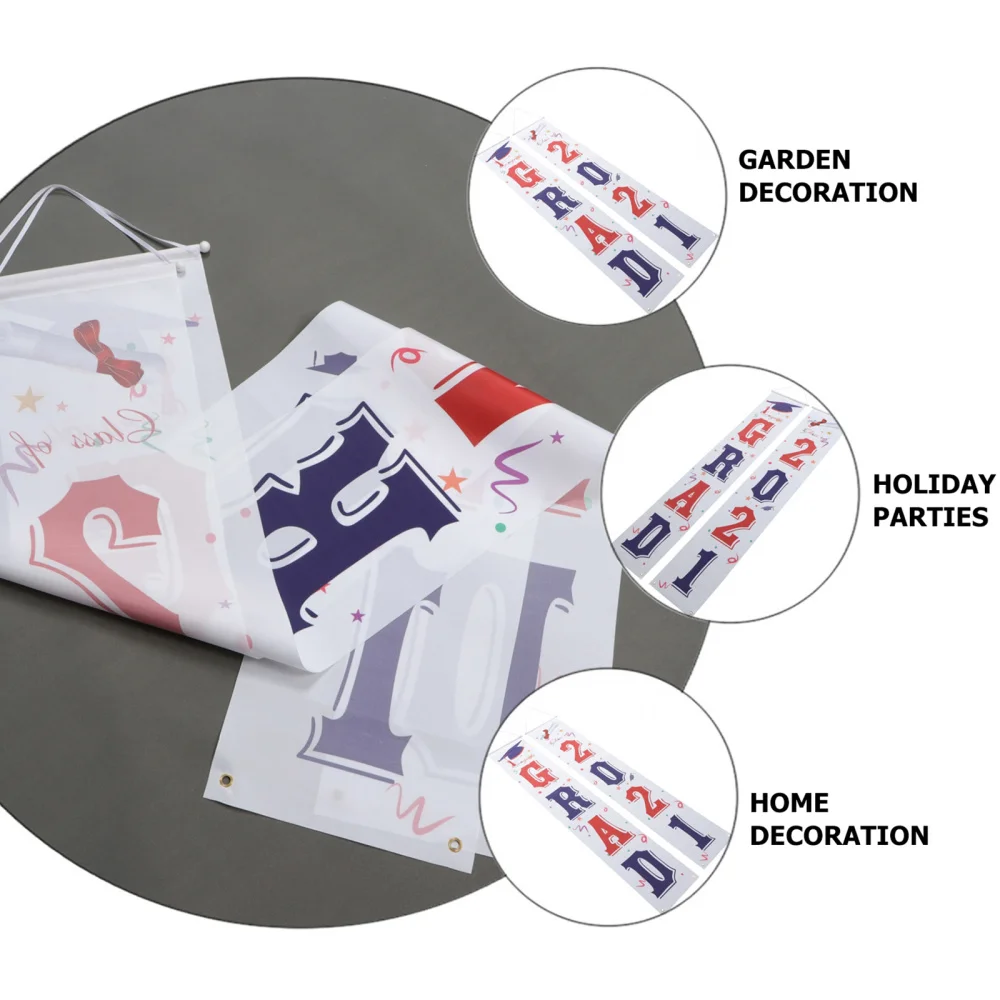 

1 Pair Graduation Banners Couplets Door Background Banners Party Decors
