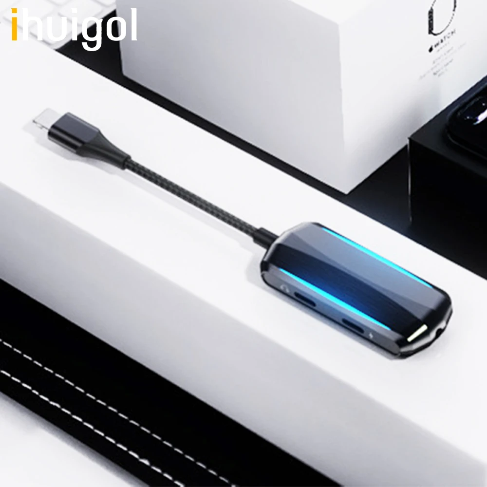 

ihuigol New For iPhone Adapter 3 in 1 Dual Lighting & 3.5mm Jack Port Charging Call Audio Converter For iPhone iPad iOS 14 13 12
