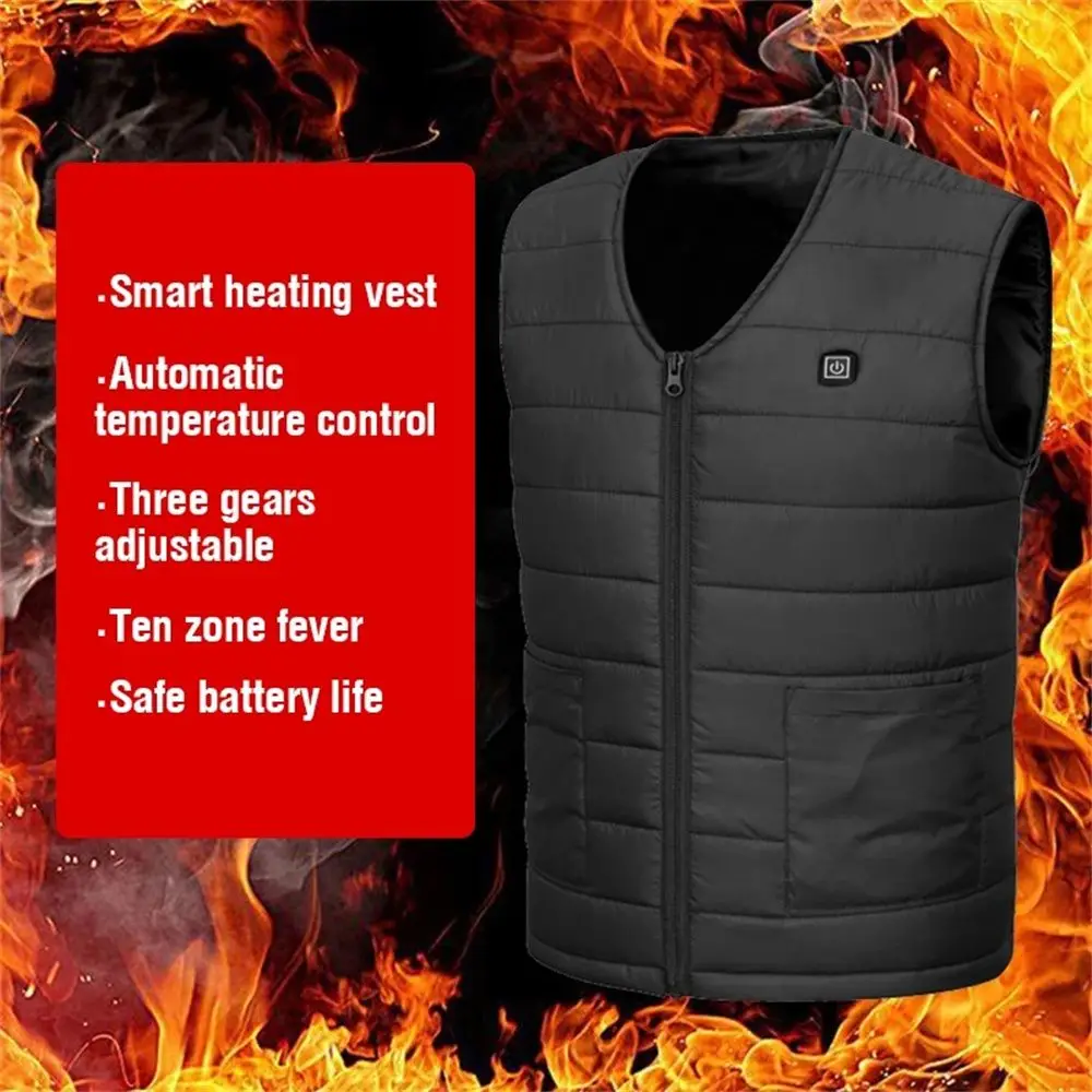 

Camping Waistcoats USB Coat Heating Vest Winter Warm Jacket Windproof Coats Heating Jacket