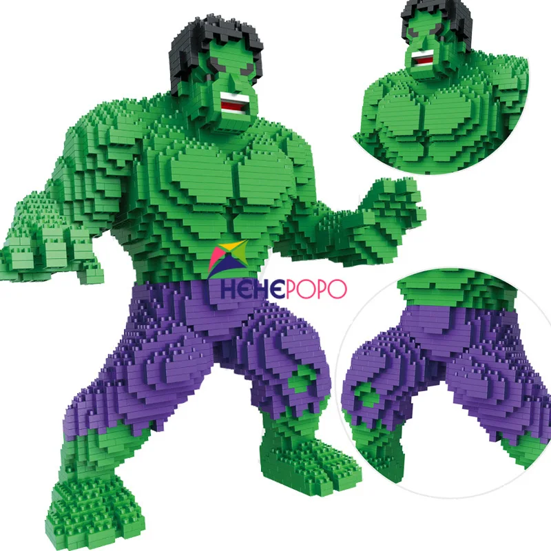 2252 шт. 8608 блоков супергерой зеленый человек пластиковые строительные блоки аниме