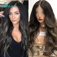 human hair full lace wigs balayage lace frontal wigs highlights brown blonde colored 13x6 loose wave wig remy hair 150 qearl