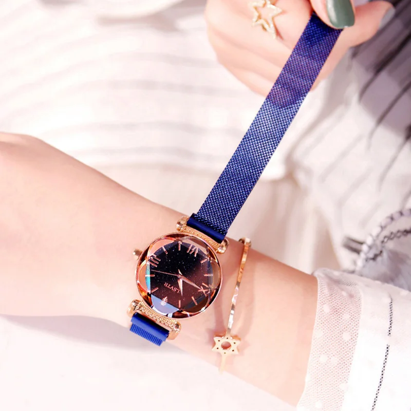 

Luxury Brand Diamond Starry Sky Watches Fashion Ladies Quartz Dress Watch Dropshipping Ladies Clock Relogio Feminino Nice