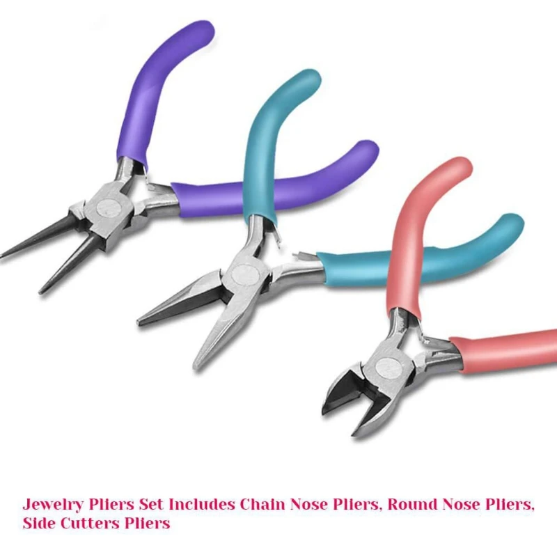 

2021 New 7 Pack Needle Nose Pliers Beading Jewelry Wires Jewelry Making Supplies Tool Kit