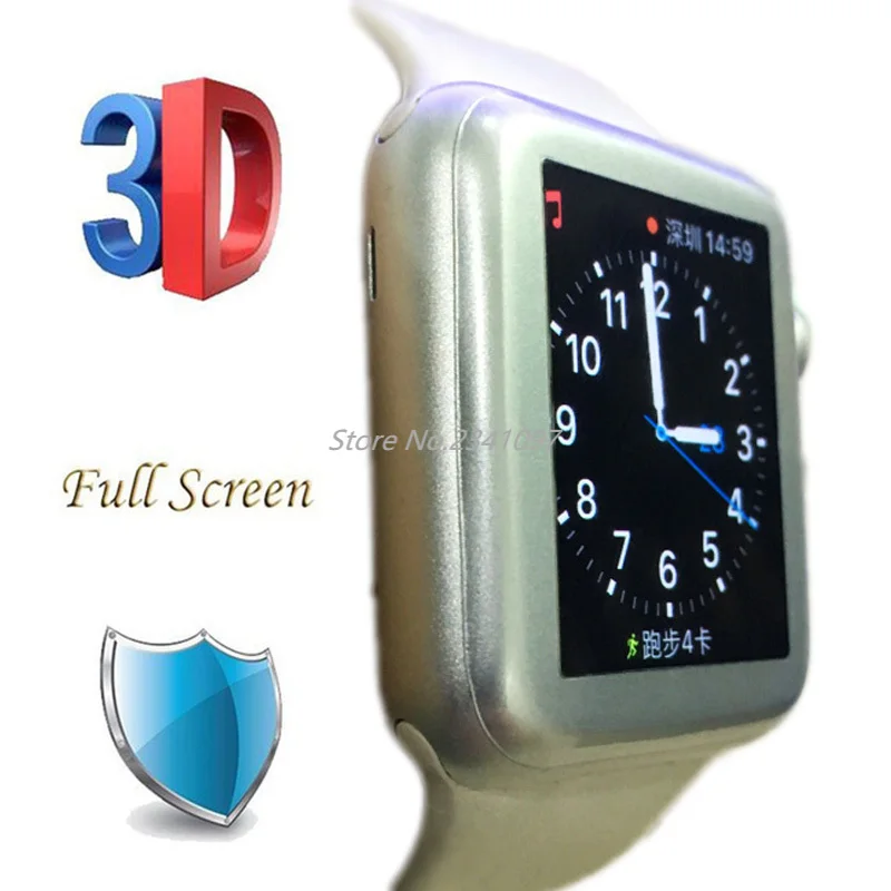 3D полное закаленное стекло для Apple Watch 38 42 40 44 мм 9H покрытие ПЭТ экран с мягкими
