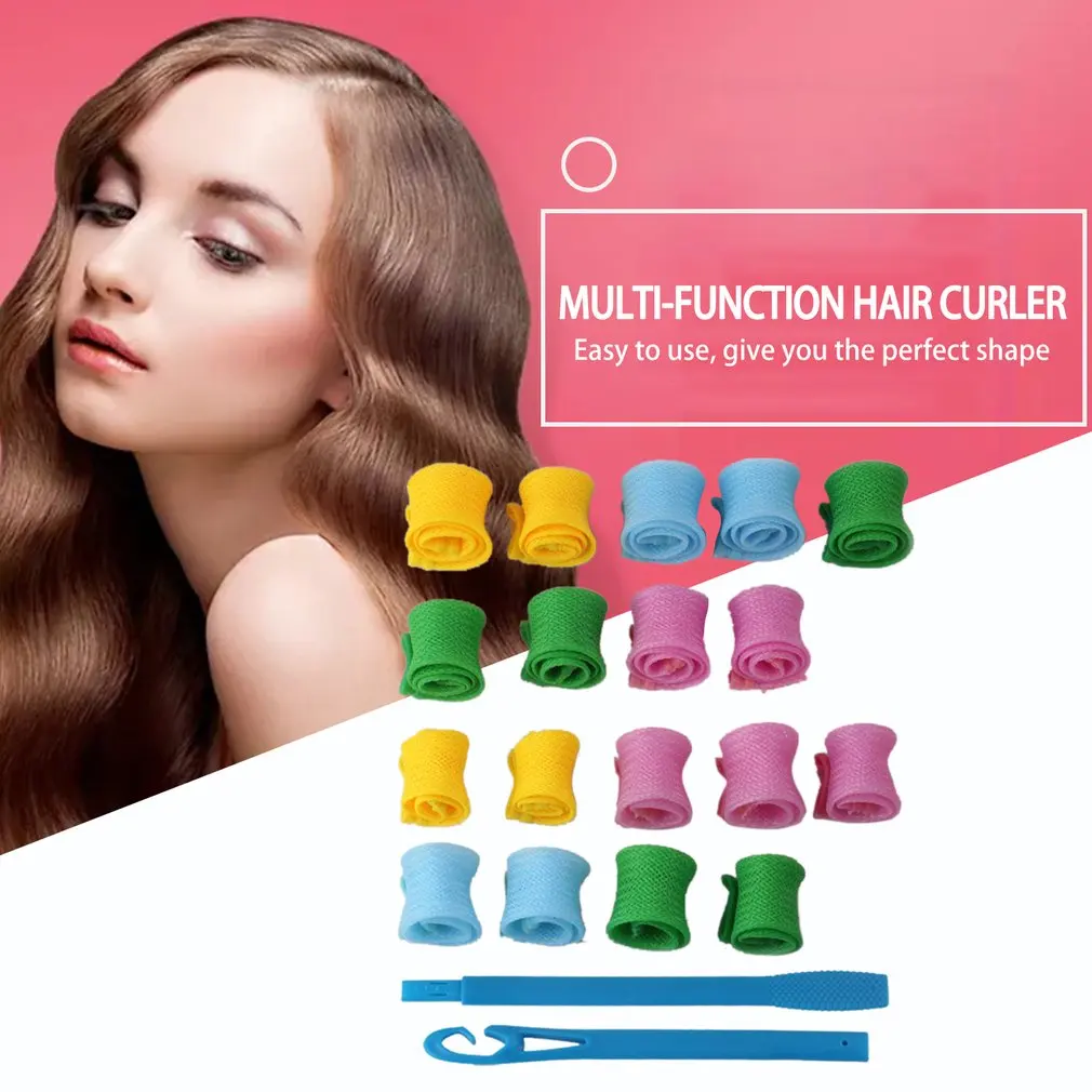 18 шт./компл. ручные бигуди ролики спиральные круглые щипцы для завивки безопасный