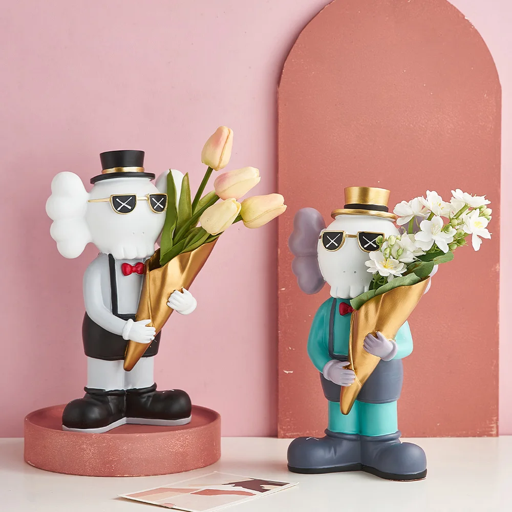 

Креативная скульптура, Современная искусственная ваза, модель детской гостиной, украшение для дома, аксессуары для стола, цветочные вазы