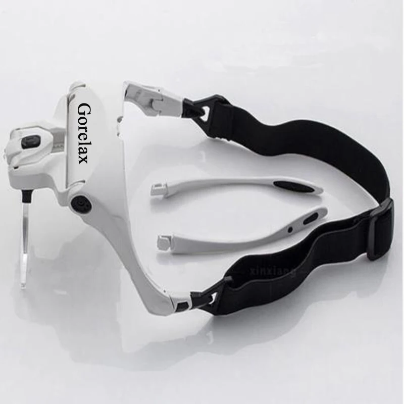 Увеличительные очки с 5 линзами Лупа со светодиодной подсветкой сменные линзы