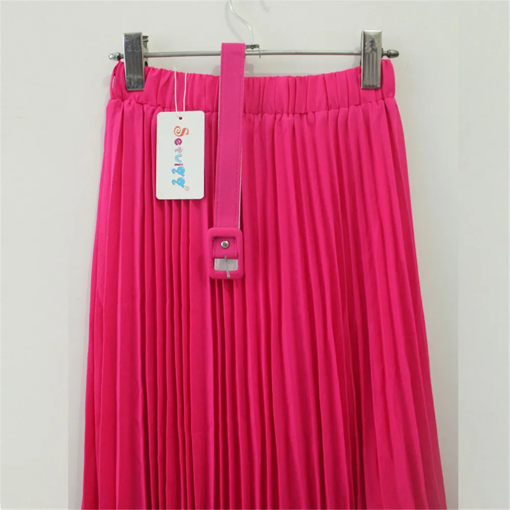 Длинная шифоновая юбка плиссе в гармошку SETWIGG 90 см эластичный Повседневный