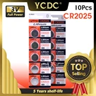 YCDC pile montre relogio celular pilas reloj pile bouton horloge batterijien batterie bottone CR2025 BR2025 DL2025 KCR2025 2025