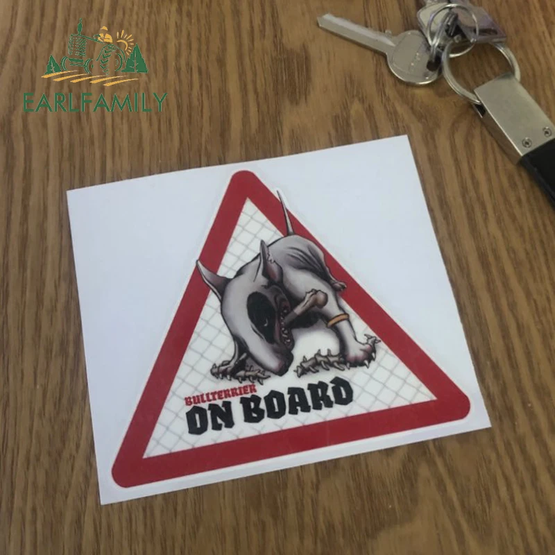 EARLFAMILY 12 см x 10 5 Бультерьера автомобильные наклейки с собаками для собак на доску