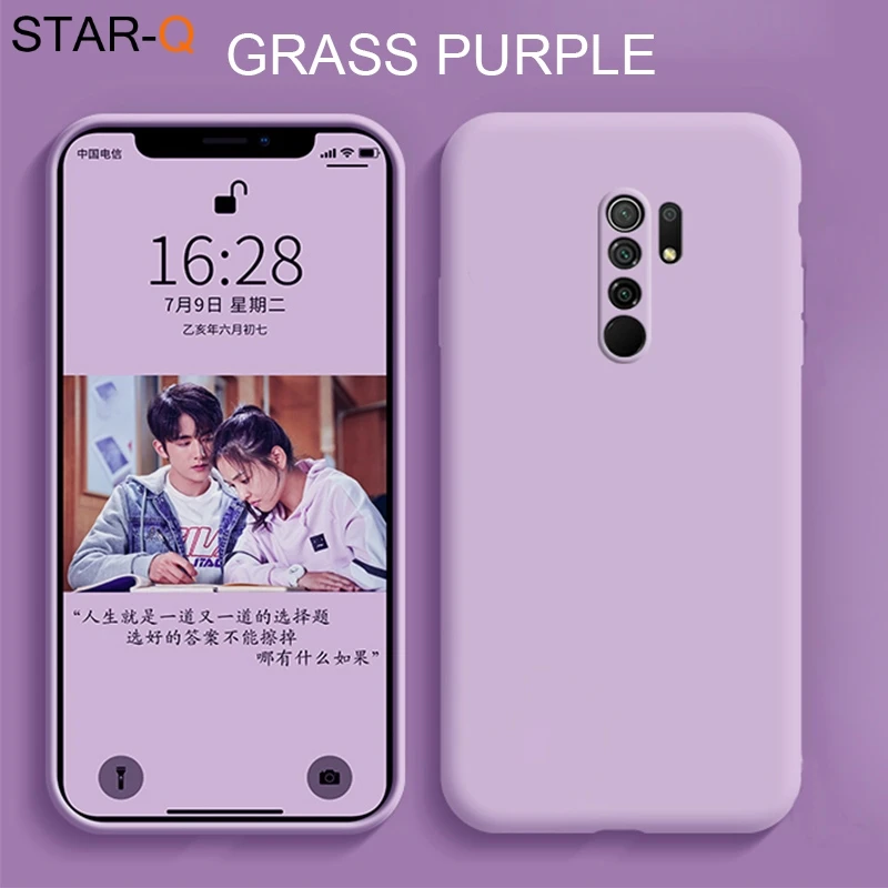 full cover liquid silicone phone case for xiaomi redmi note 8 pro 8t 8 t original soft protective back cases for redmi note8 pro