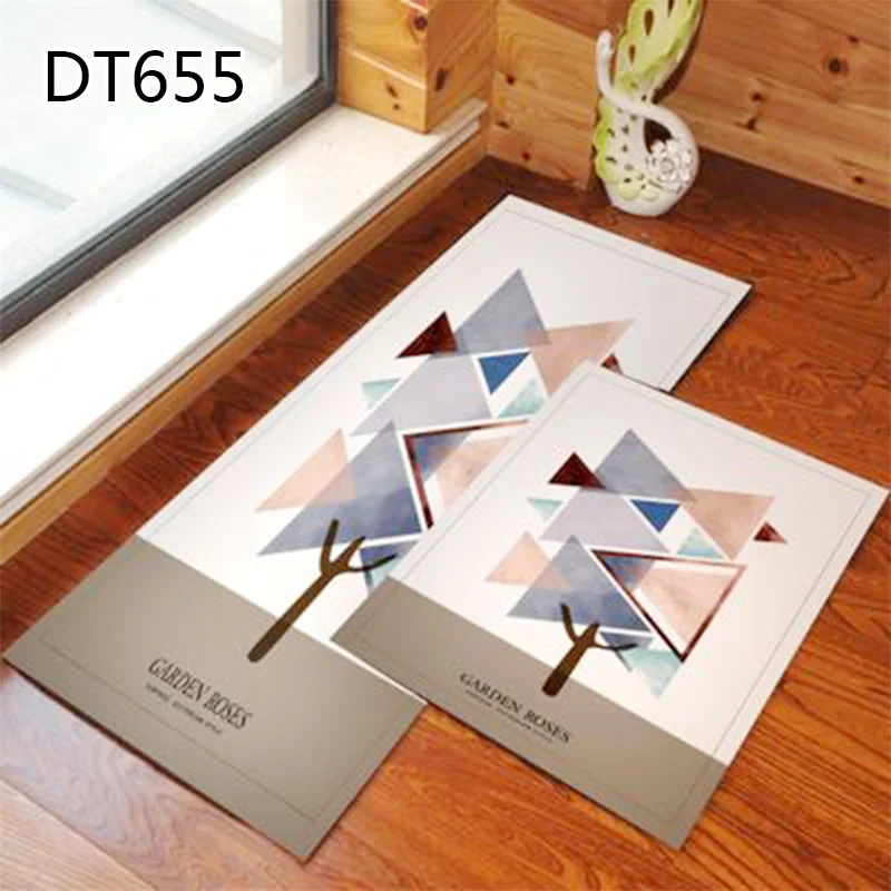 1PCS Anti-slip Doormat Kitchen Geometric Printed Doormat For Living Room Bedroom Home Decor Popular Washable Simple Door Mat - Цвет: 13