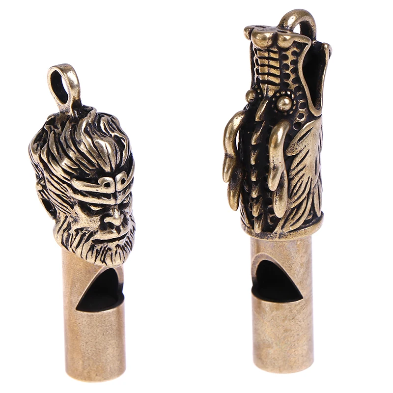 1pc Outdoor Survival Whistle Dragon Statue Pattern Brass For Camping Hiking Fishing Travel Rescue Emergency Kits EDC Keychain | Спорт и