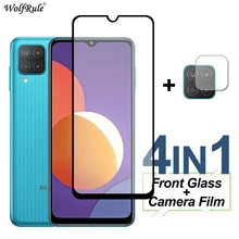 Full Cover Tempered Glass For Samsung Galaxy M12 F12 A52 A72 A32 A12 Screen Protector Protective Phone Lens Film For Samsung M12