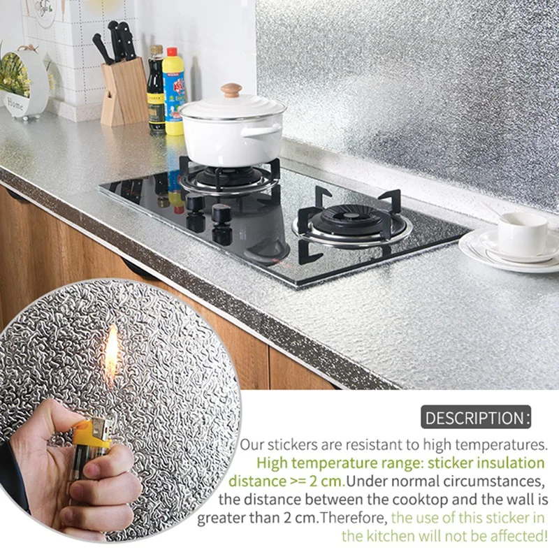 5 м узор алюминий маслостойкие стикеры кухня апельсиновой корки линии фольга