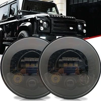 classic car accessories dot 7 inch round led headlights for land rover defender toyota jeep wrangler lada niva 4x4 offroad