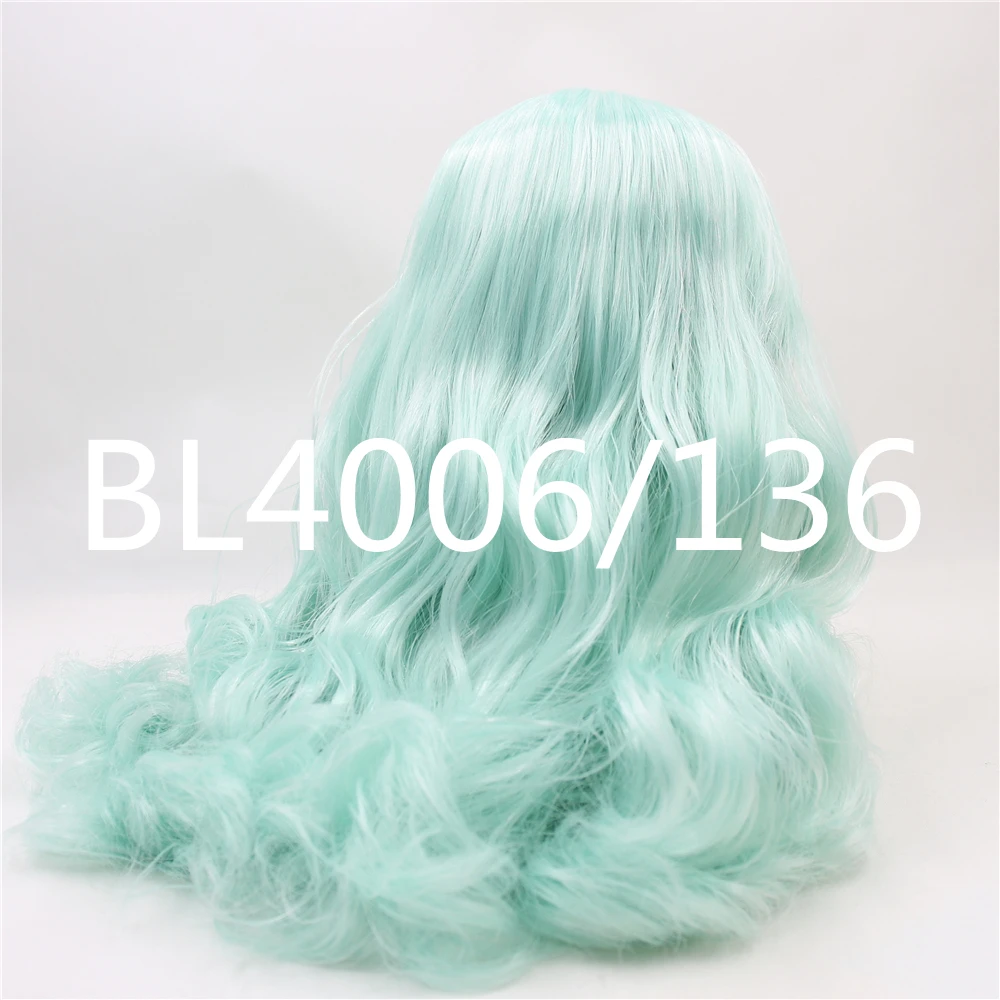 Ледяные DBS blyth куклы rbl головы и купола волнистые волосы Многоцветный парик для