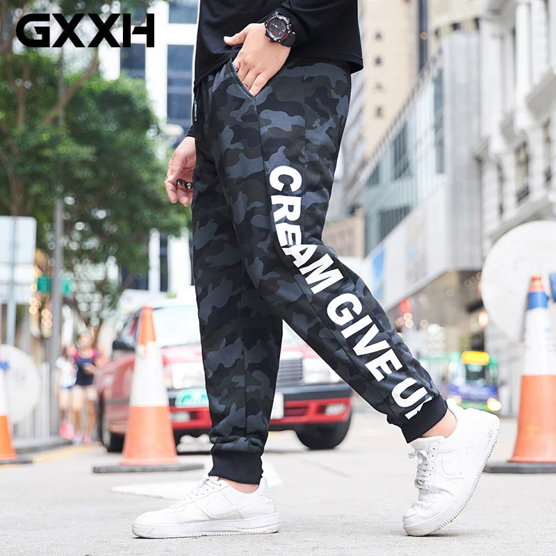 GXXH джоггеры брюки 2019 осенние мужские повседневные свободные камуфляжные с