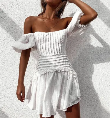 Сексуальное платье на одно плечо с разрезом длинное для женщин оборками осень