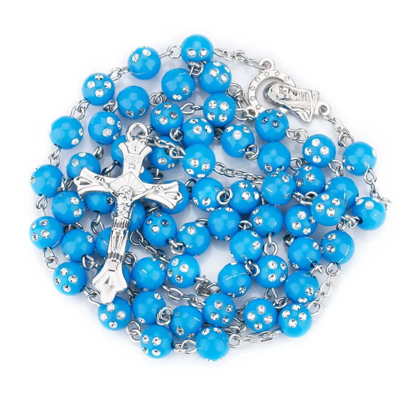 Цепочка с подвеской-крестом унисекс ожерелье из католического христианского