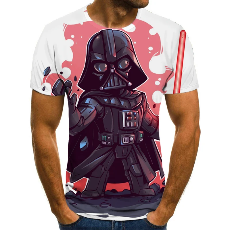 

New summer round neck T-shirt 3D printing polyester boy short-sleeved trendy boy cartoon size shirt