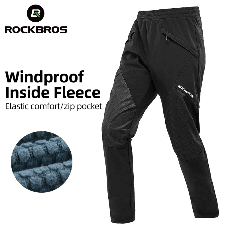 

ROCKBROS Winter Bicycle Pants Men Women Fleece Warmer Long Sports Bike Trousers Autumn Thermal Windproof MTB Road Cycling Pants
