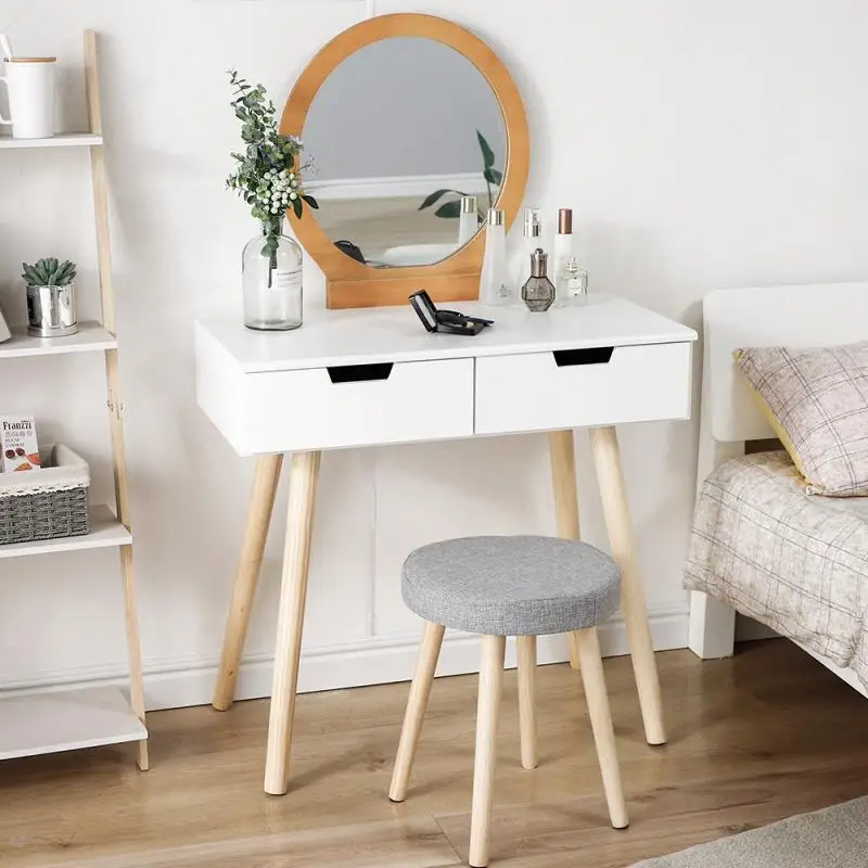 

Multifunctional Modern Simple Dresser Cabinet Dresser Table European Style Dressing Table With Stool Bedroom Home Furniture HWC
