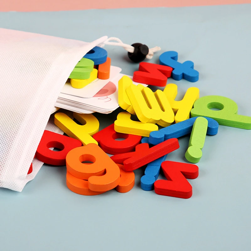 Деревянные буквы алфавита Обучающие карты детская головоломка слова для