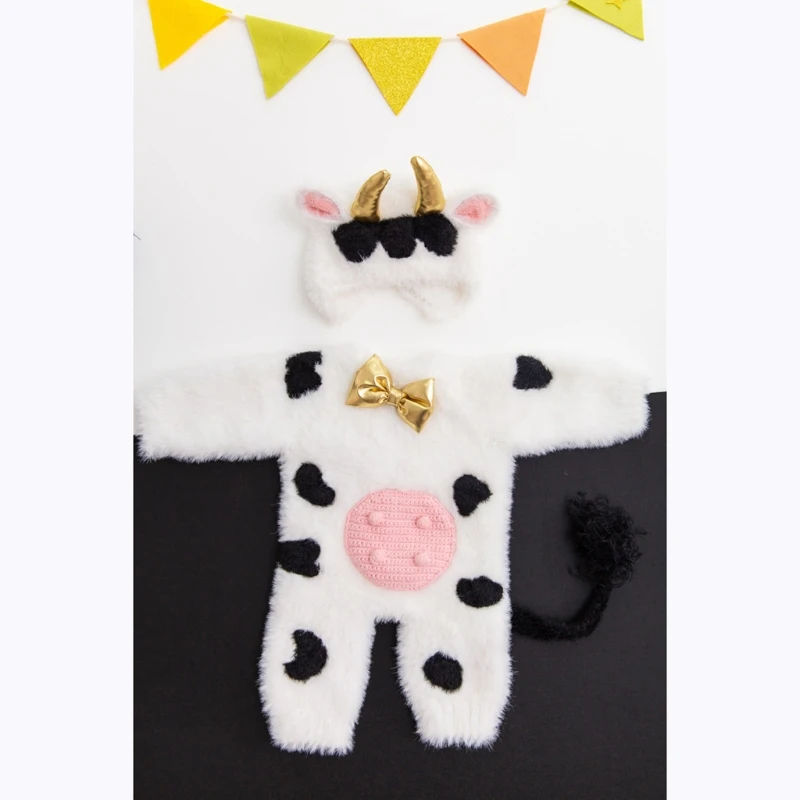 

2/4 Pcs Baby Cotton Hat Romper Set Newborn Photography Props Outfits Infants Photo Shooting Clothing