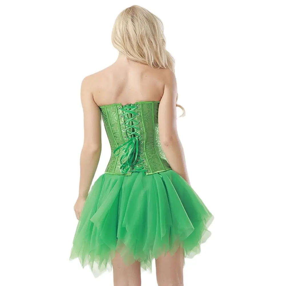 

Sladuo Hot Sale Plus Size Women Retro Palace Style Overbust Jacquard Corset Without Straps Waist Sexy Corset