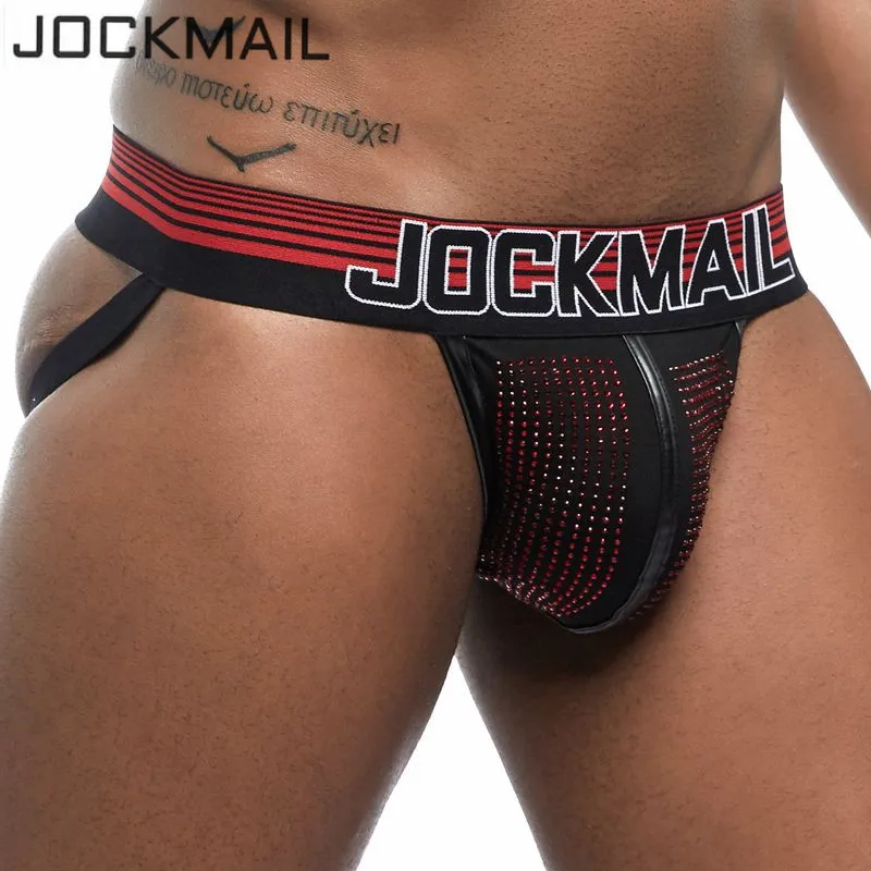 Мужское нижнее белье JOCKMAIL блестящее с алмазным рисунком стринги для геев белье| |