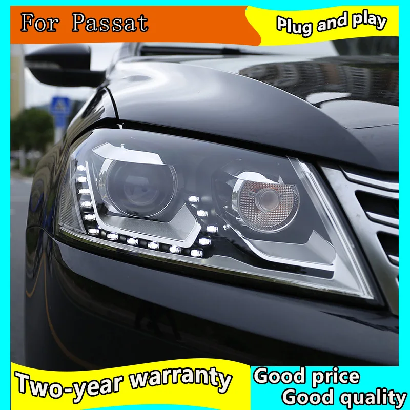 Автомобильный Стайлинг для VW EUR Passat B7 фары 2012 2016 светодиодный Bi Xenon объектив DRL HID