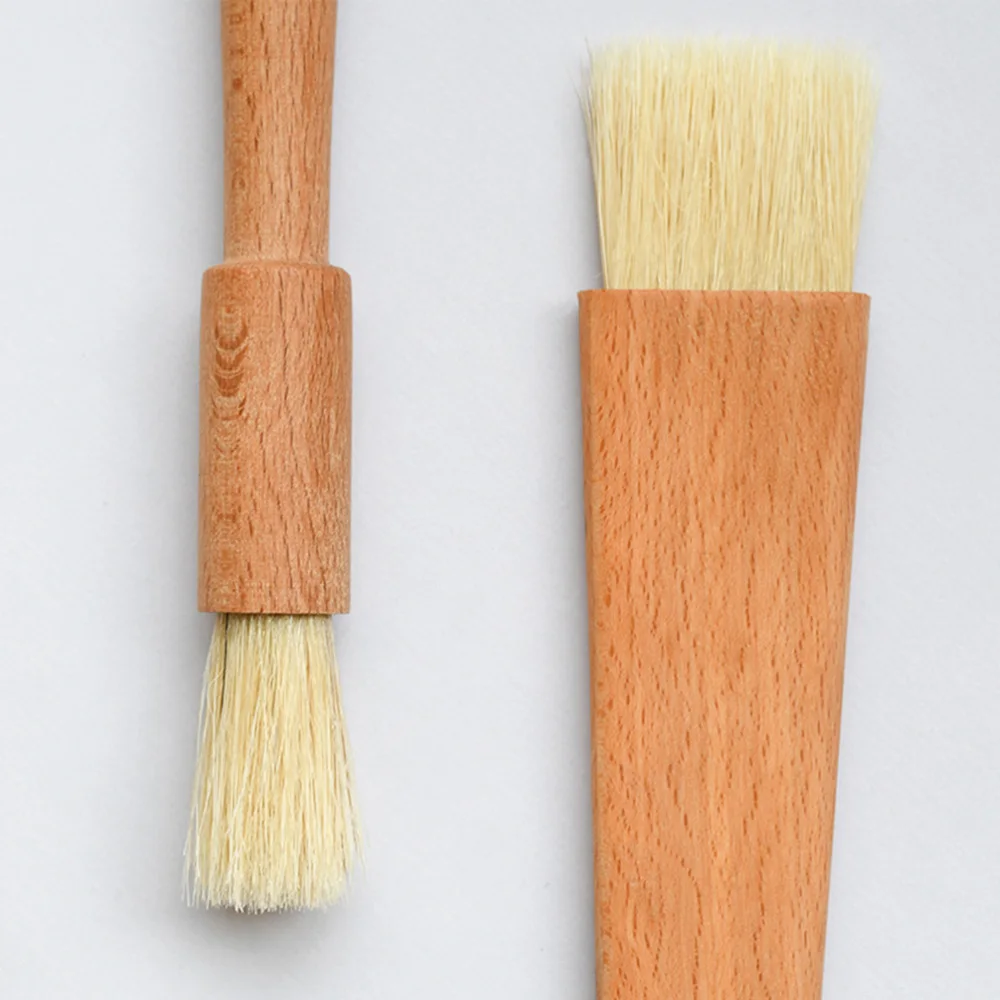 

Pastry Brush with Boar Bristles and Lacquered Hardwood Handle Basting BBQ Marinade Brush for Kitchen Cooking Baking