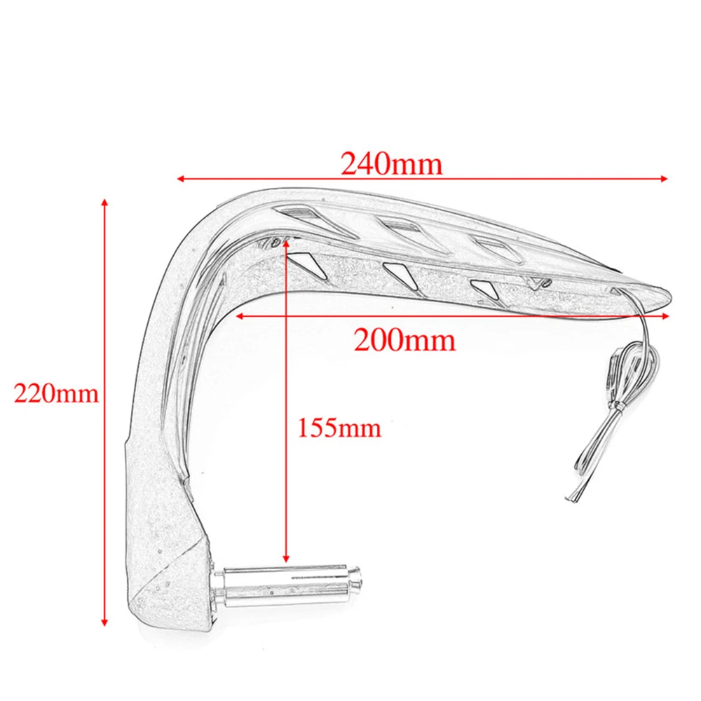 

1 Pair Universal Motorcycle Hand Guards Handlebar Hand Protector LED Light Motorcycle Motocicleta Hand Guards Accessories