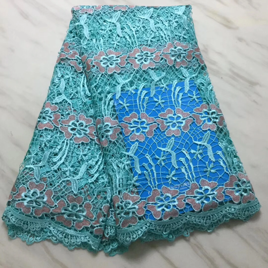 

Blue High Quality African Tulle Guipure Cord Lace Fabric 2020 Latest Nigerian French Cord Lace Fabric With Beads Evening KPL9816