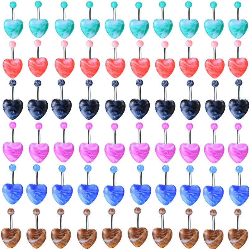 Индустриальный пирсинг для пупка 1 шт. акриловый синего черного красного