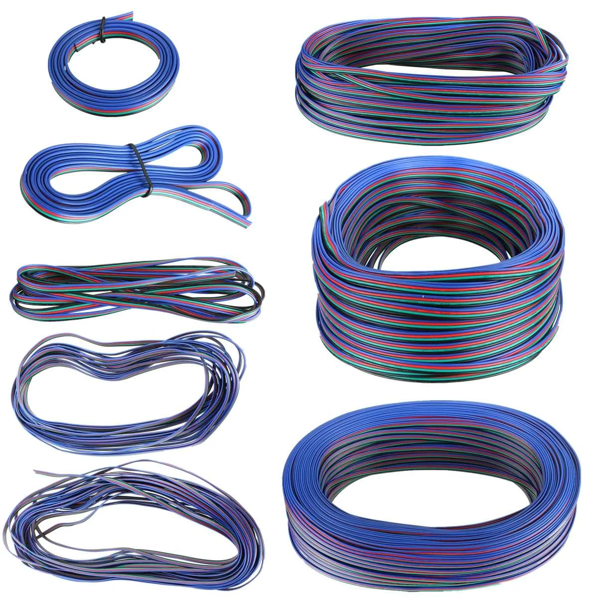 4 Pin удлинитель провода Соединительный кабель для RGB Светодиодные полосы света 1 м 2 м 300 см 10 м 20 м 30 м 50 м 100 м электрические провода