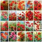 Картина маками по номерам на холсте, для взрослых, картина AZQSD