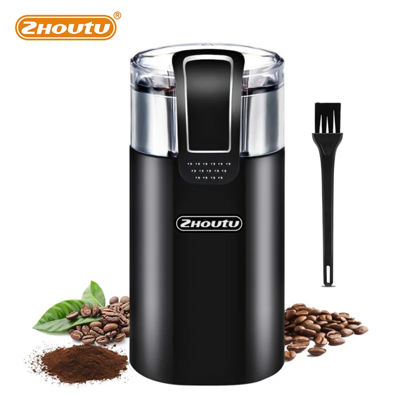 Zhoutu Electric Coffee Grinder Maker Grains Spices Hebals Cereals Coffee Dry Food Grinder Mill Grinding Machine gristmill