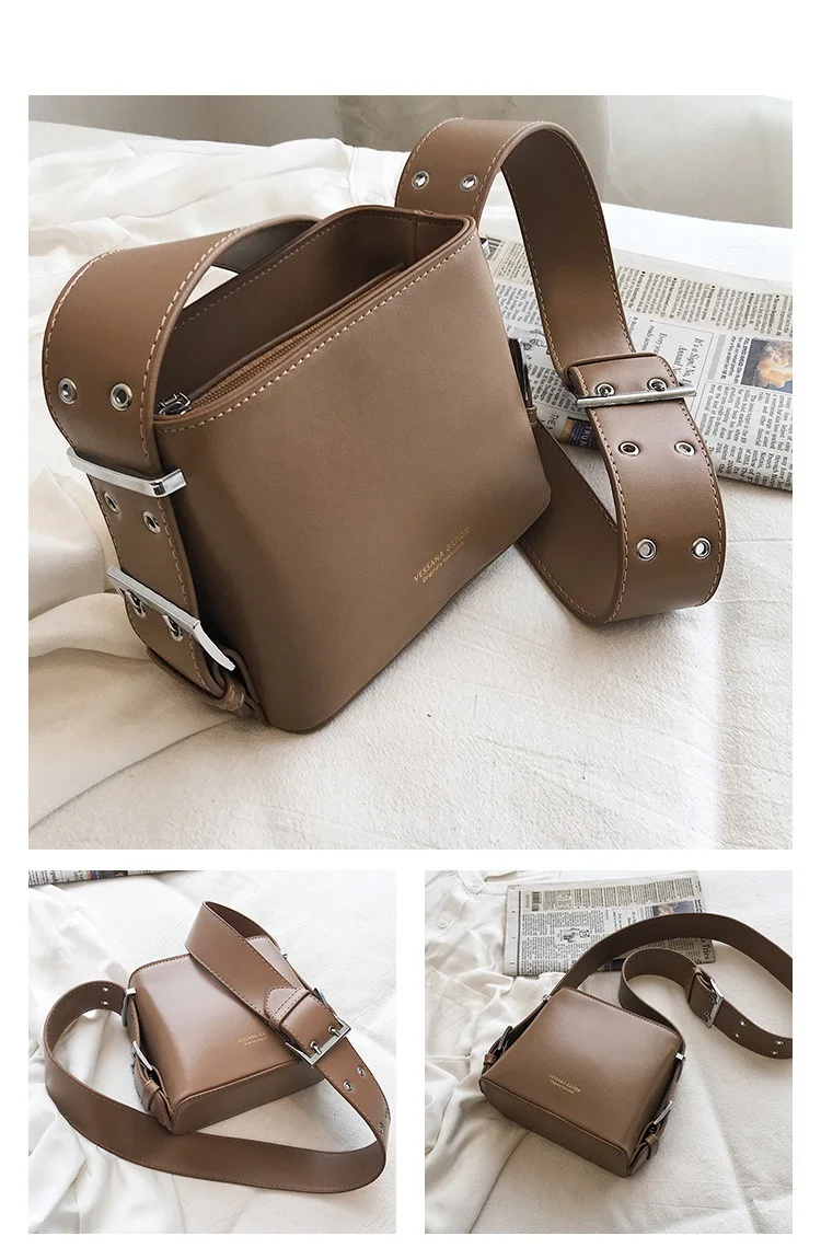 

Crossbody Bags For Women Pu Leather Women's Handbag Fashion Women's Shoulder Bags Fashion Retro Minimalism Women Bag Black