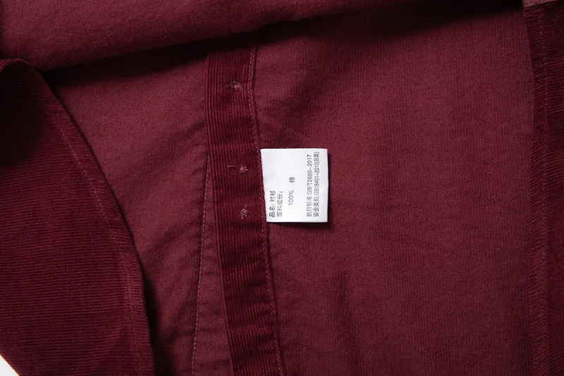 8XL 5XL 6xl осень/зима теплое качество хлопок вельвет с длинным рукавом Кнопка Воротник Смарт повседневные рубашки для мужчин удобные