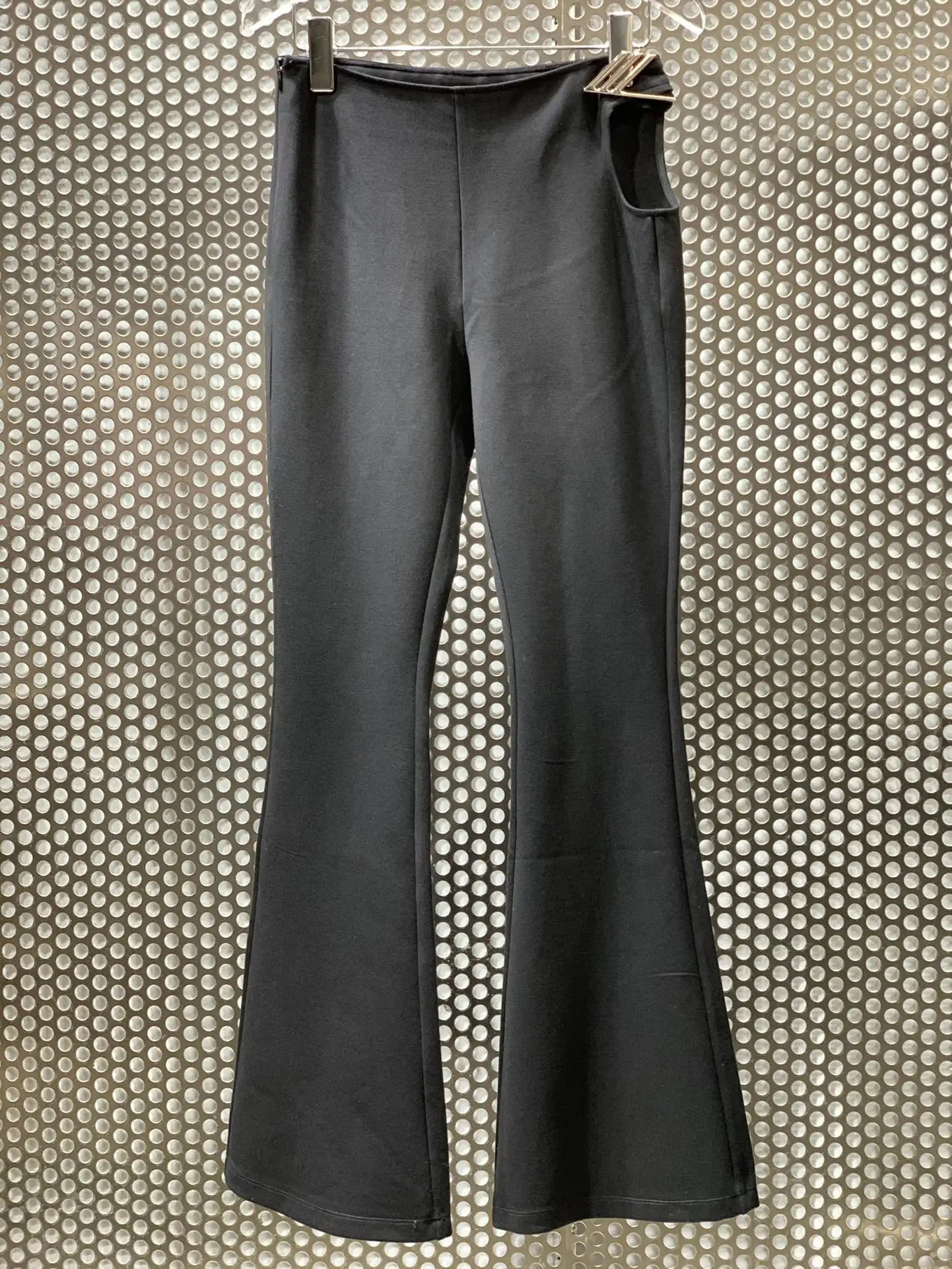 

Fashion Ladies 2023 New Loose One Side Waist Hollow Wide Leg Pants 0112