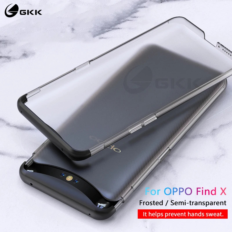 Роскошный чехол GKK для OPPO Find X полупрозрачный модный жесткий из поликарбоната