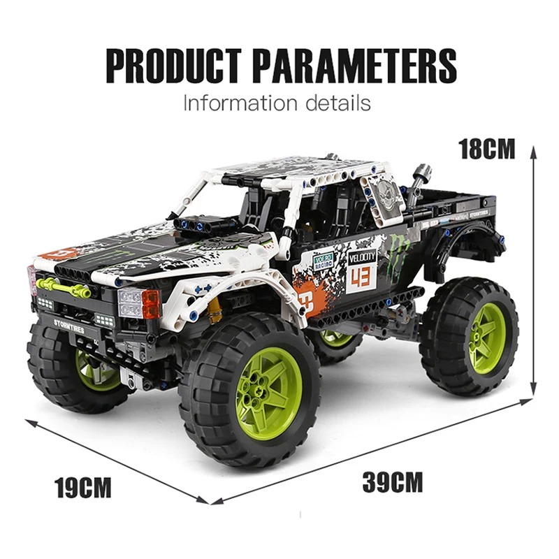 

LepinBlocks Off-Roader Cars Truck Set Compatible MOC-3320 Building Blocks Bricks Gifts Classic Vehile Model Kids Toys