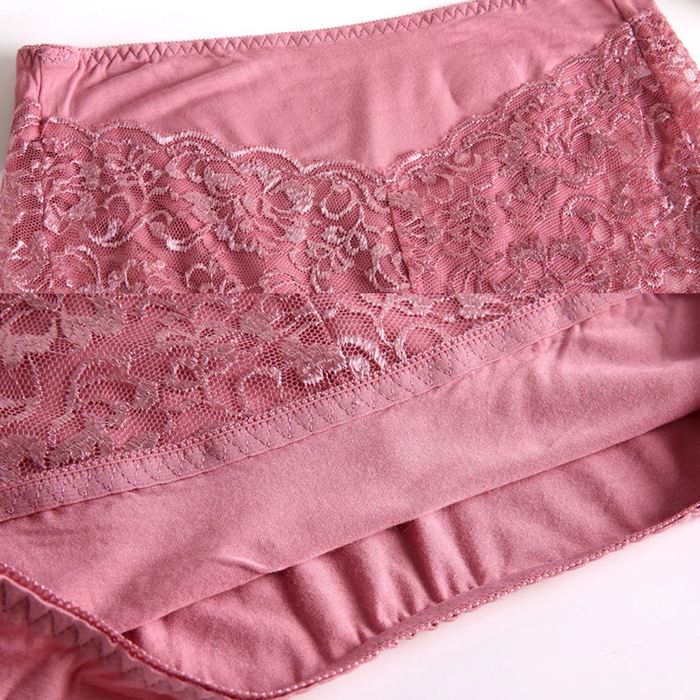 Трусики женские х/б с вышивкой высокой эластичной талией | Женская одежда