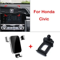 mobile phone holder for honda civic 10th gen 2016 2017 2018 2019 air vent mount bracket gps phone holder clip stand in car