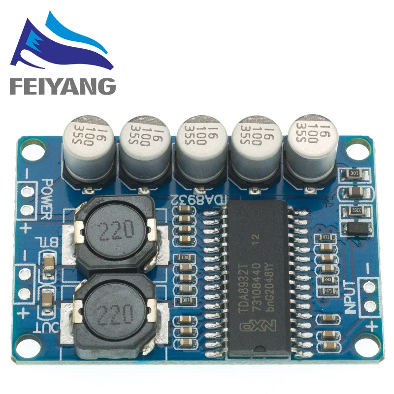 10pcs Digital power amplifier board module 35w mono High-power TDA8932 low consumption | Электронные компоненты и