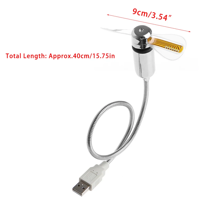 

DIY Flexible Gooseneck Aprogrammable Fans USB LED MINI RGB Programmable Fan